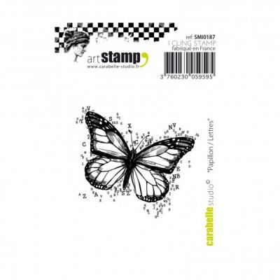 Carabelle Studio cling stamp mini papillon lettres Schmetterling